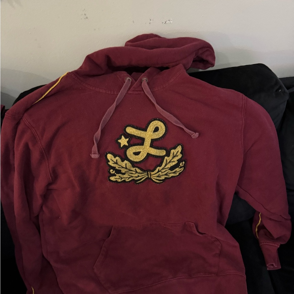 LrG maroon and gold hoodie XL